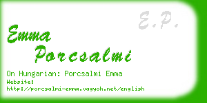 emma porcsalmi business card